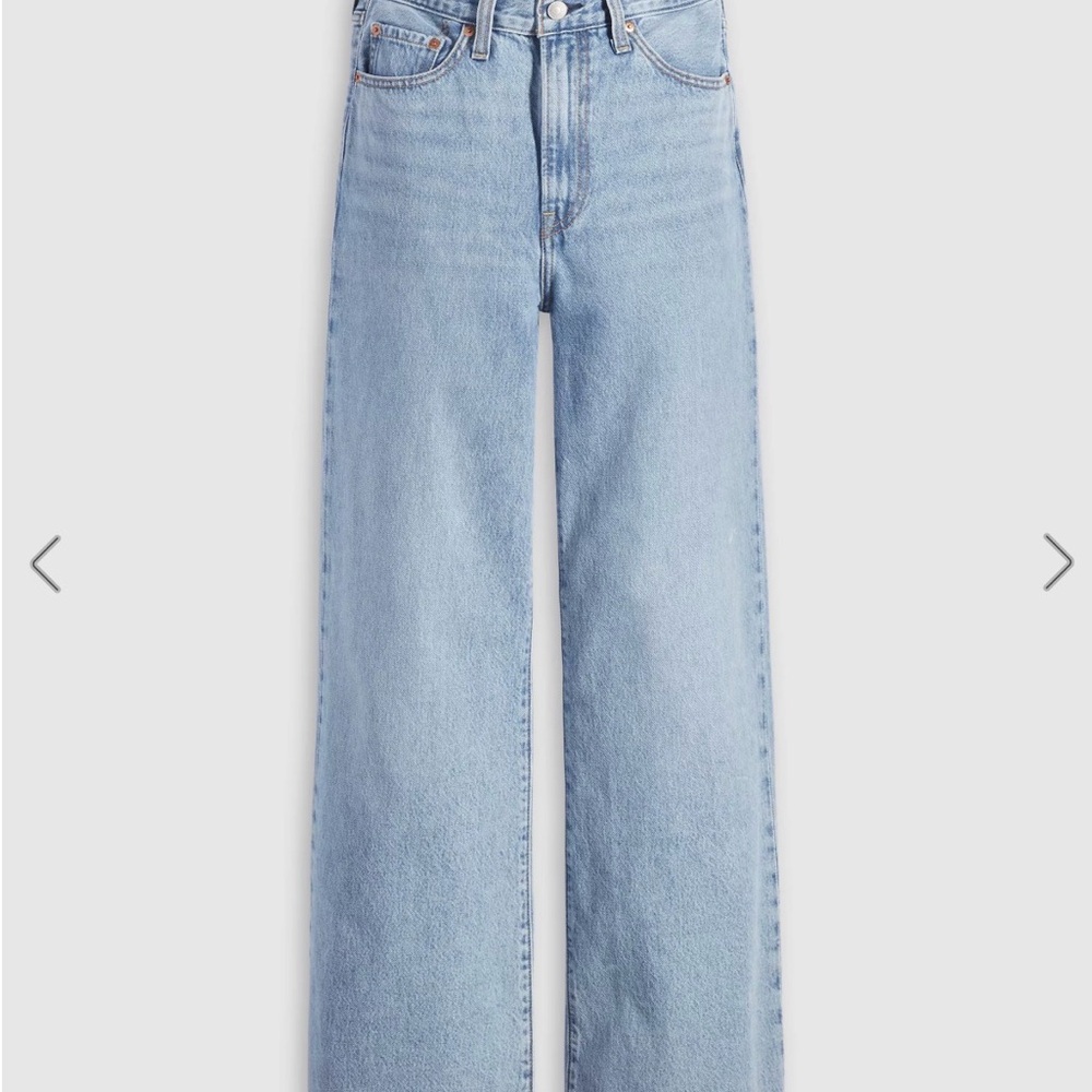 Levi's Light Blue Wide-Leg High-Rise Jeans
